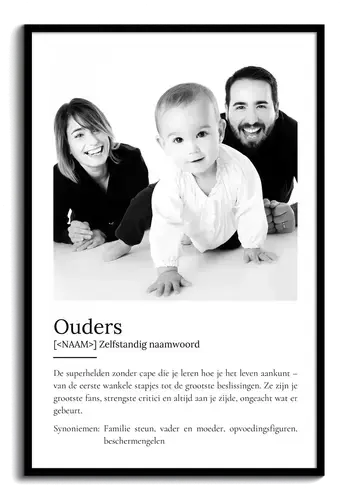 Definitionsposter 'Ouders' Duden-Stil, personaliseerbaar