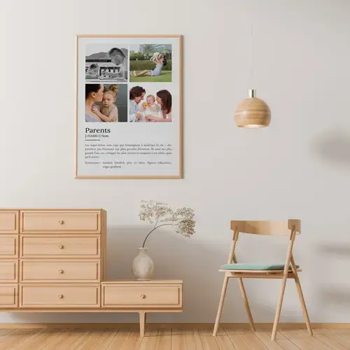 Poster Définition Parents - Style Duden, personnalisable