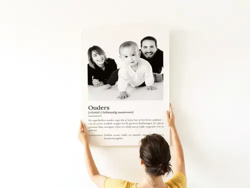 Definitionsposter 'Ouders' Duden-Stil, personaliseerbaar