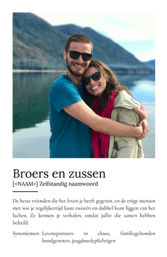 Personaliseer je Geschwister-Poster: beste vrienden, gedeelde verhalen, uniek cadeau!