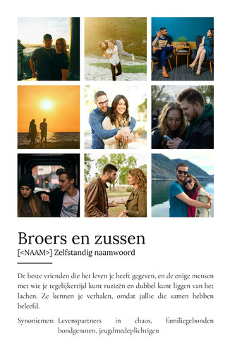 Personaliseer je Geschwister-Poster: beste vrienden, gedeelde verhalen, uniek cadeau!