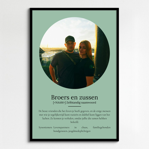 Personaliseer je Geschwister-Poster: beste vrienden, gedeelde verhalen, uniek cadeau!