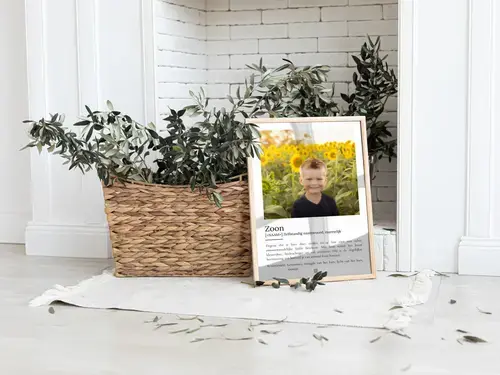 Definitionsposter 'Zoon' in Duden-stijl