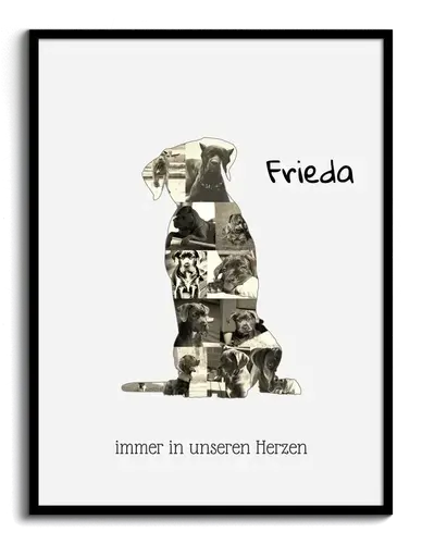 Cane Corso Silhouette Fotocollage für Hundeliebhaber