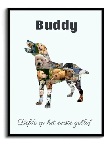 Fotocollage Labrador Silhouette voor Hondenliefhebbers