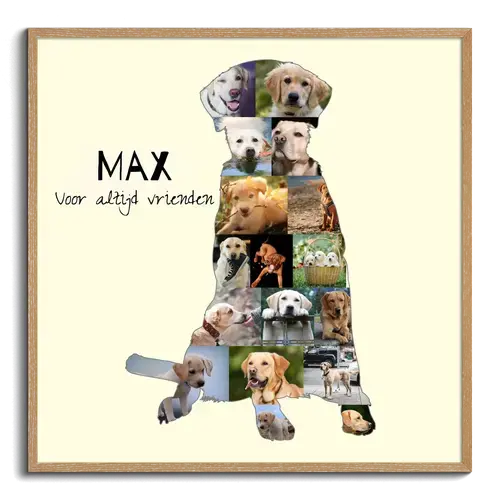 Fotocollage Labrador Silhouette voor Hondenliefhebbers