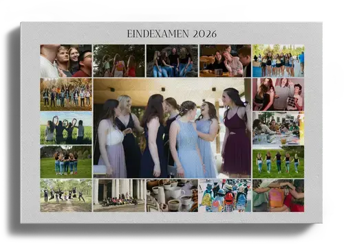 Fotocollage sjabloon voor eindexamenfeest