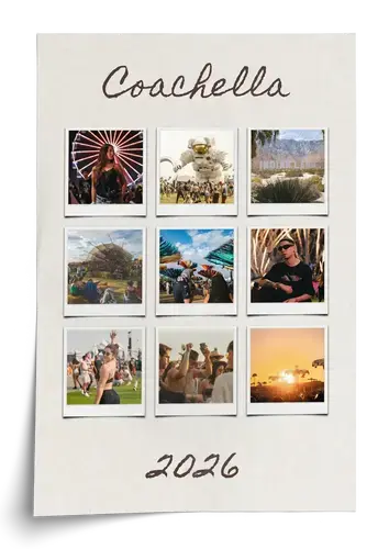 Collage photo festival avec texte