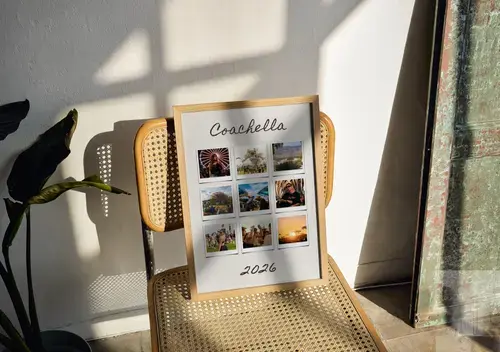 Collage photo festival avec texte