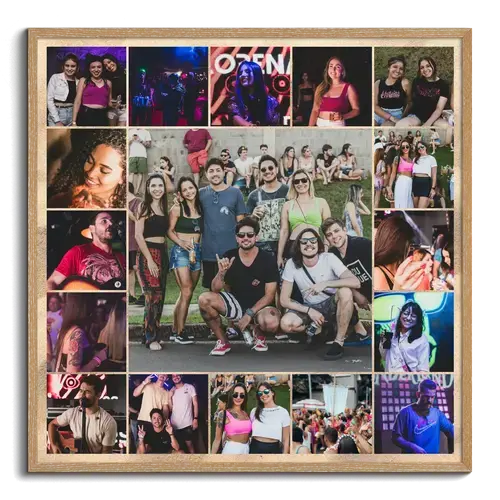 Collage photo festival avec texte