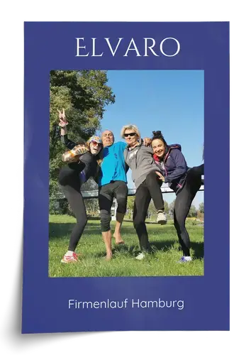 Firmenlauf-Fotocollage mit Text