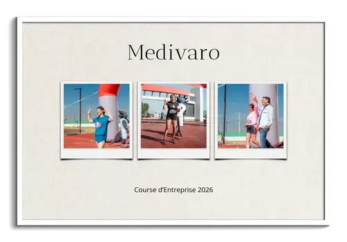 Modèle course d’entreprise en collage photo