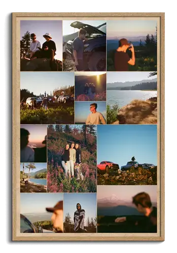 Collage photo road trip avec texte