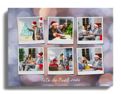 Collage photo fête de Noël d’entreprise