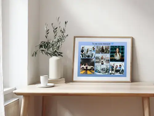 Collage d’adieu collègues avec texte central