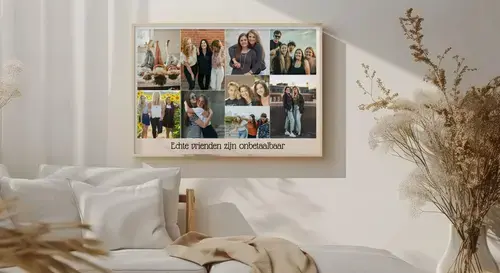 Fotocollage Vriendschap "Echte vrienden zijn kostbaar"