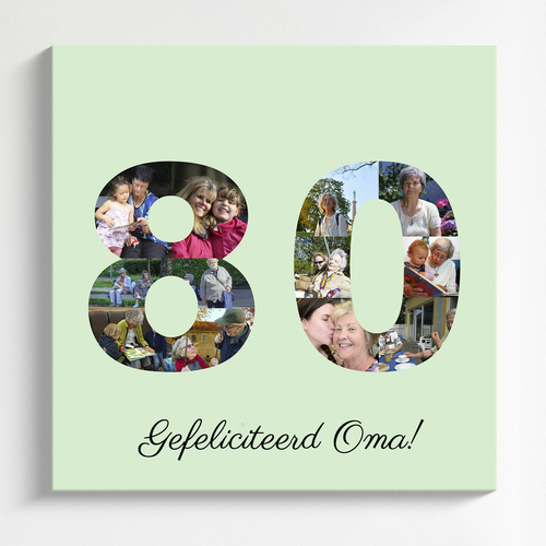 Ontwerp jouw persoonlijke 80ste verjaardagscollage voor oma!