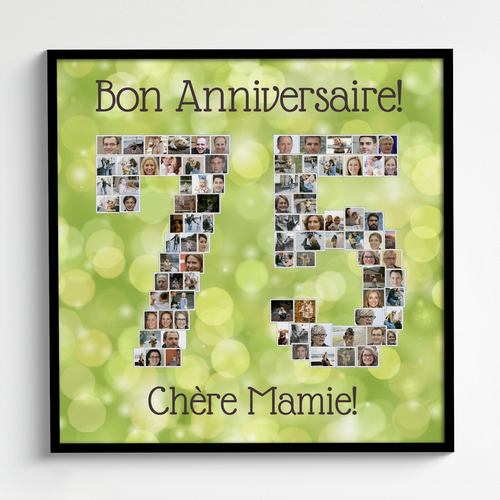 Photos en chiffre bon anniversaire grand mere creer collage photo