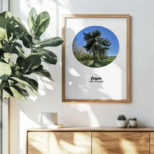 Affiche verticale photo ronde personnalisée