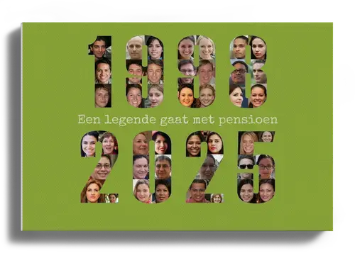 Maak jouw gepersonaliseerde fotocollage: 'Legende met pensioen' met jouw foto's