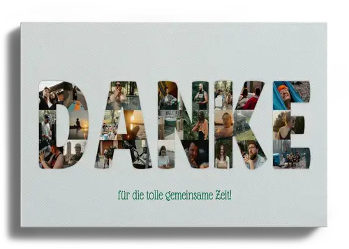 Fotocollage Poster "DANKE" personalisierbar