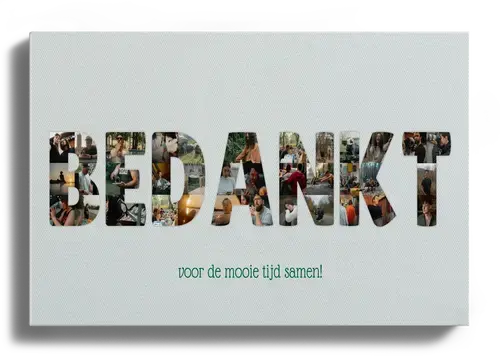 Fotocollage Poster "DANKE" - Persoonlijk Cadeau