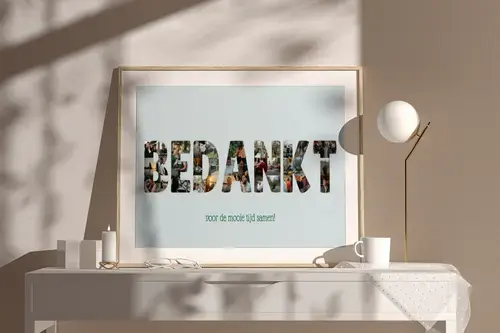 Fotocollage Poster "DANKE" - Persoonlijk Cadeau