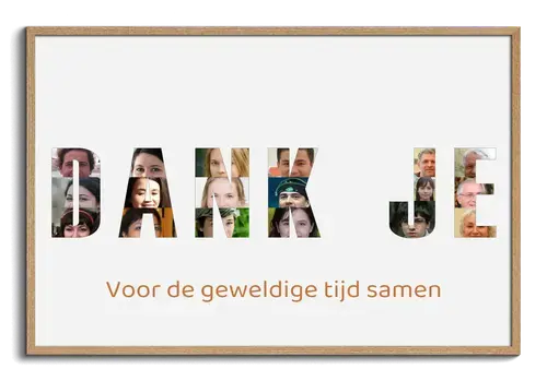Ontwerp jouw unieke DANKE fotocollage als persoonlijk poster cadeau