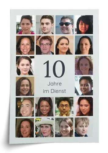 Zahlen-Collage 10 Jahre – Jubiläum & Hochzeitstag