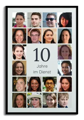 Zahlen-Collage 10 Jahre – Jubiläum & Hochzeitstag