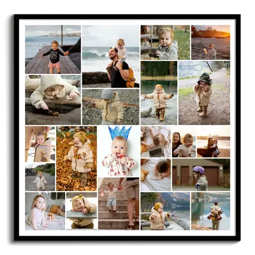 Mosaique de photos d enfants ou de bebes depuis l album de famille