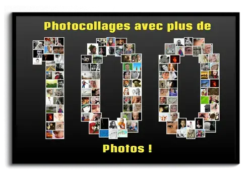Creer une mosaique avec de nombreuses photos texte et design personnalises