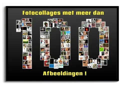 Maak je eigen stijlvolle 100-cijferige fotocollage voor je jubileum, tot wel 250 foto's!