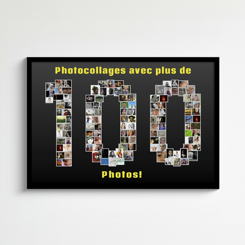 Creer une mosaique avec de nombreuses photos texte et design personnalises