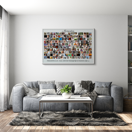 Creëer je eigen fotocollage met persoonlijke tekst - perfect cadeau!