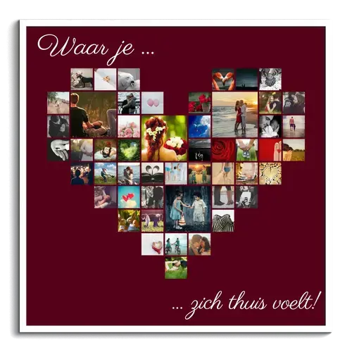 Fotocollage maken als hart met vele foto’s