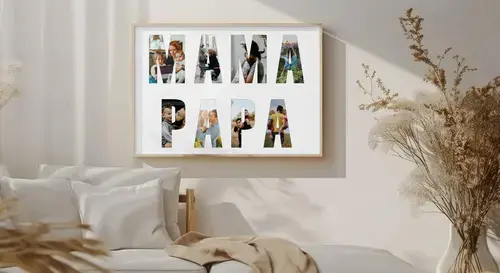 Foto-Collagen Mama/Papa/Oma/Opa - Fotos als Text