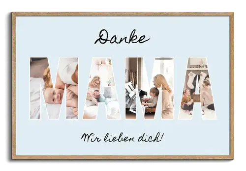 Foto-Collagen Mama/Papa/Oma/Opa - Fotos als Text