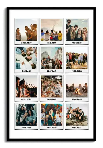 Polaroidcollage met Vrienden- en Vriendinnentekst