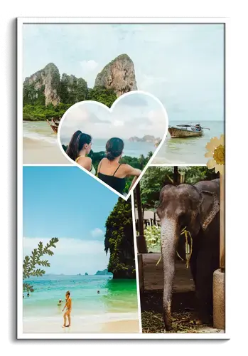 Scrapbook Clean collage vakantieherinneringen