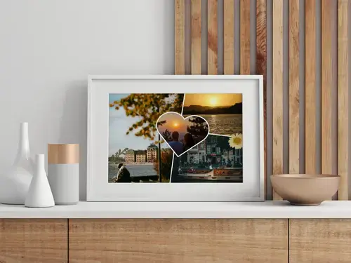 Scrapbook Clean collage vakantieherinneringen