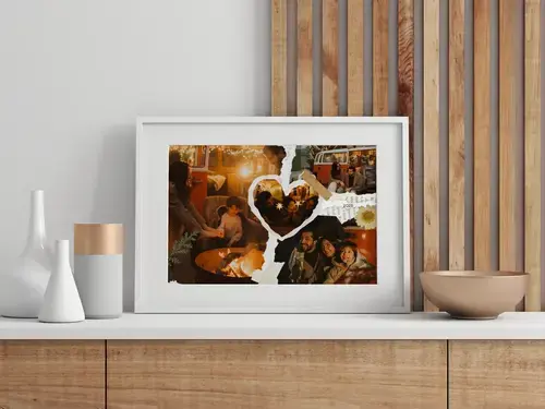 Collage photo scrapbooking voyage