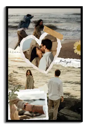 Collage photo scrapbooking voyage