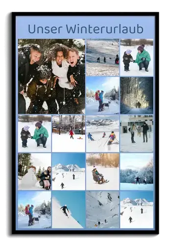 Wintercollage: Landschafts- & Familienmotive