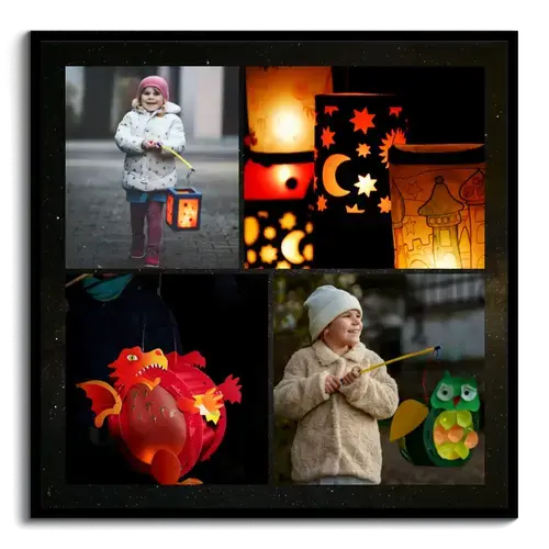 Herbst-Laternenumzug Fotocollage mit Wunschtext