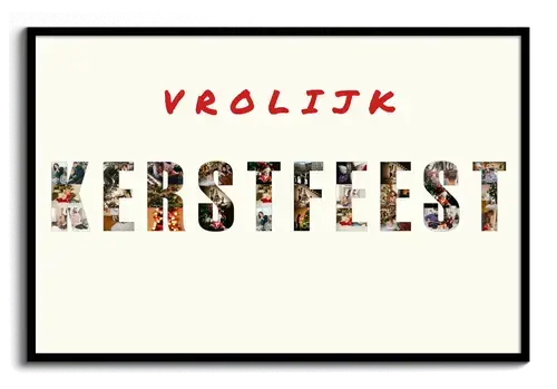 Kerst fotocollage – fotocadeau met eigen tekst