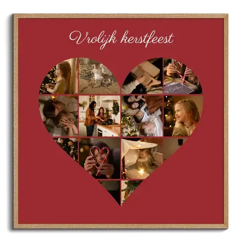 Kerst fotocollage – fotocadeau met eigen tekst