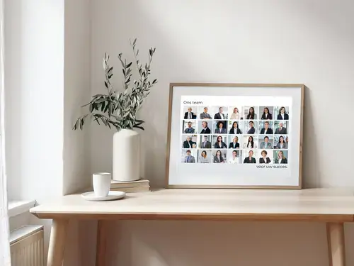 Teamfotocollage in Raster-Layout voor organisaties