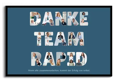 Fotocollage: Danke Team Rapid - Personalisierbar
