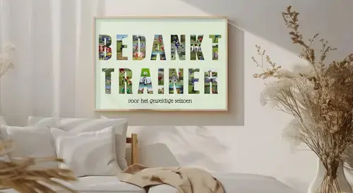 Dankbetuiging Collage Trainer Cadeau